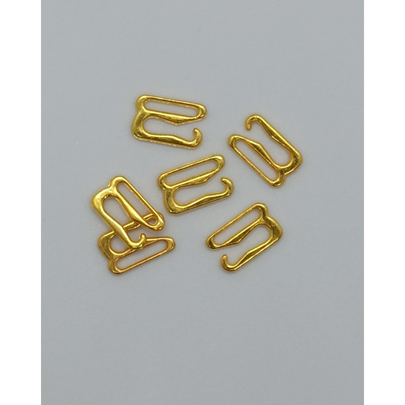 Застежка-крючок желтое золото 10мм (KR10-008)