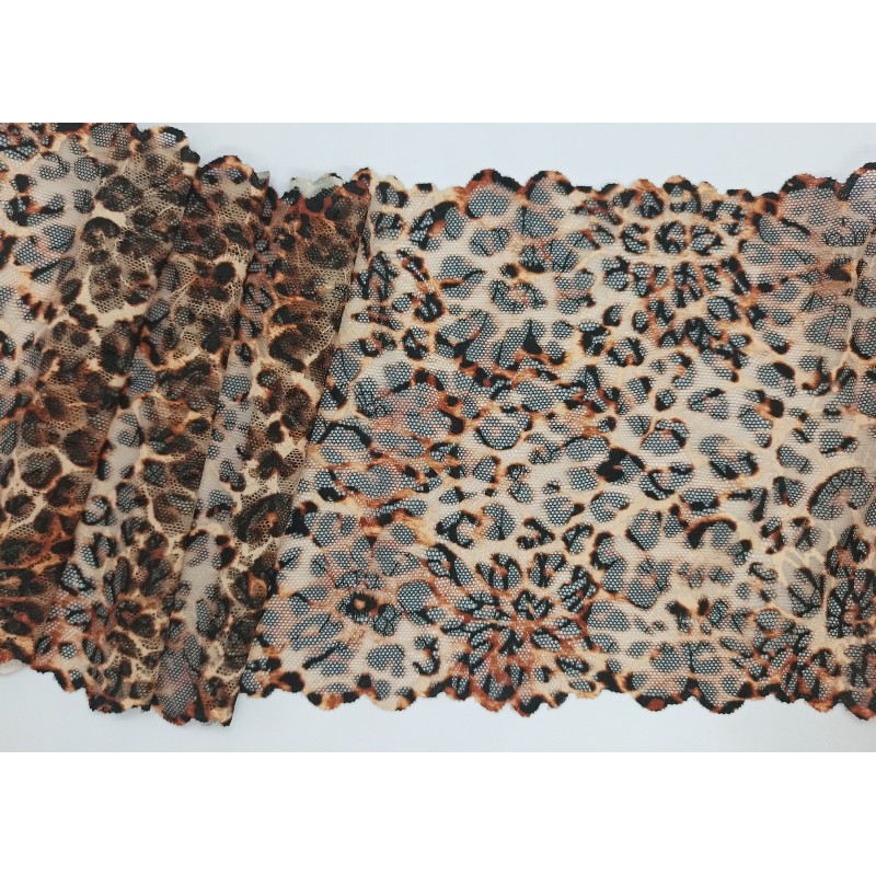 Кружево эластичное леопард 21,5см (KS-060)
